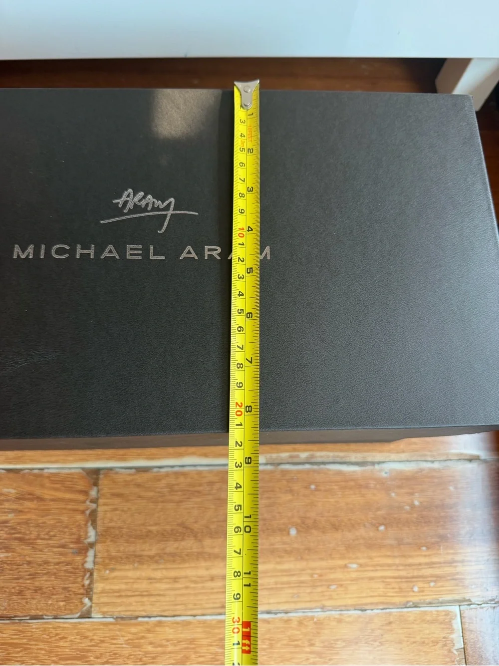 Michael Aram Black Decorative Storage Box with Marble-Pattern Interior new
